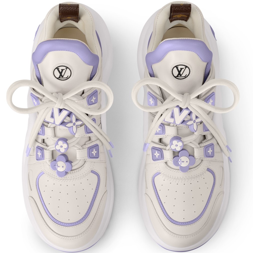 Giày LV nữ Louis Vuitton Archlight Sneaker Violet Calfskin 1AD291 4