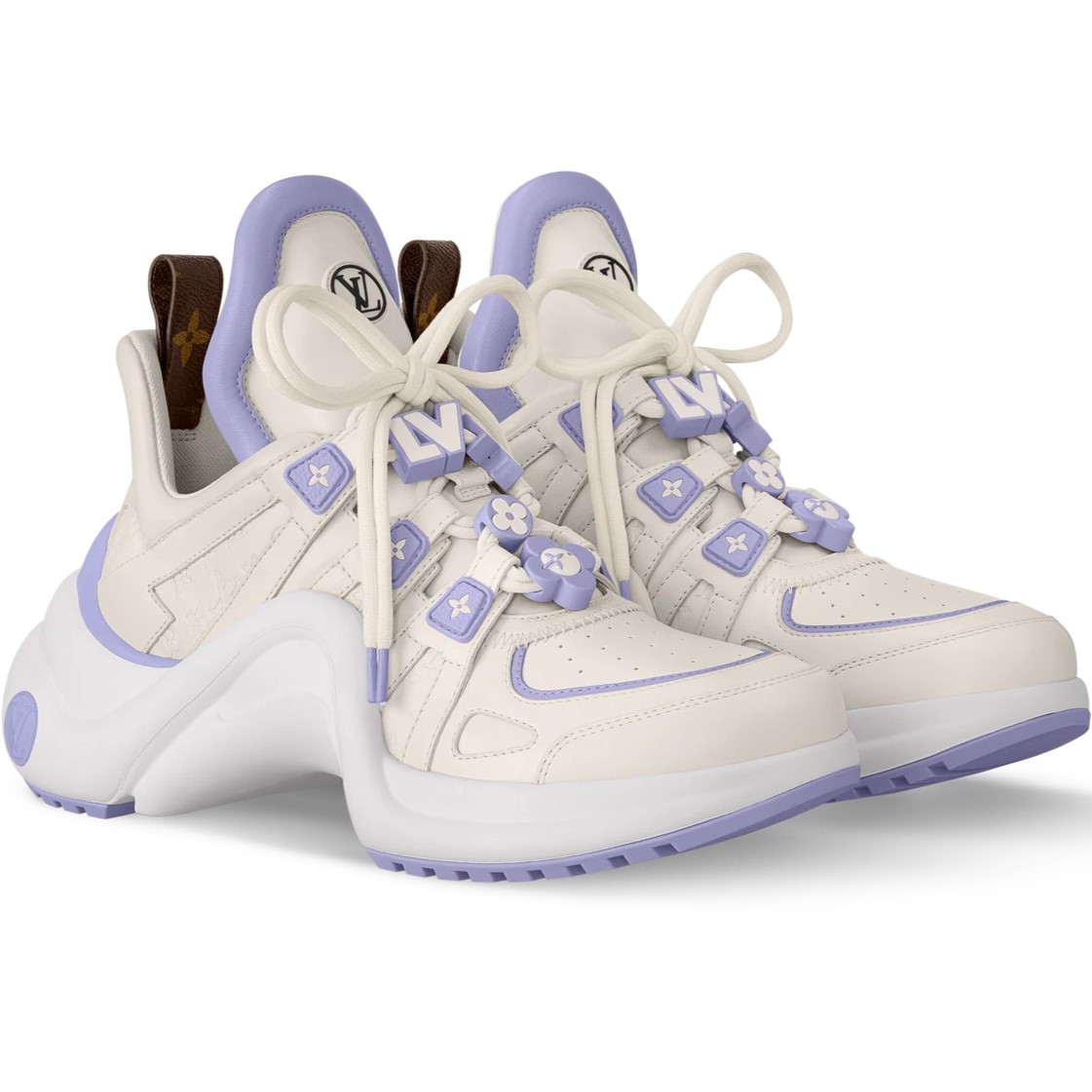 Giày LV nữ Louis Vuitton Archlight Sneaker Violet Calfskin 1AD291 5
