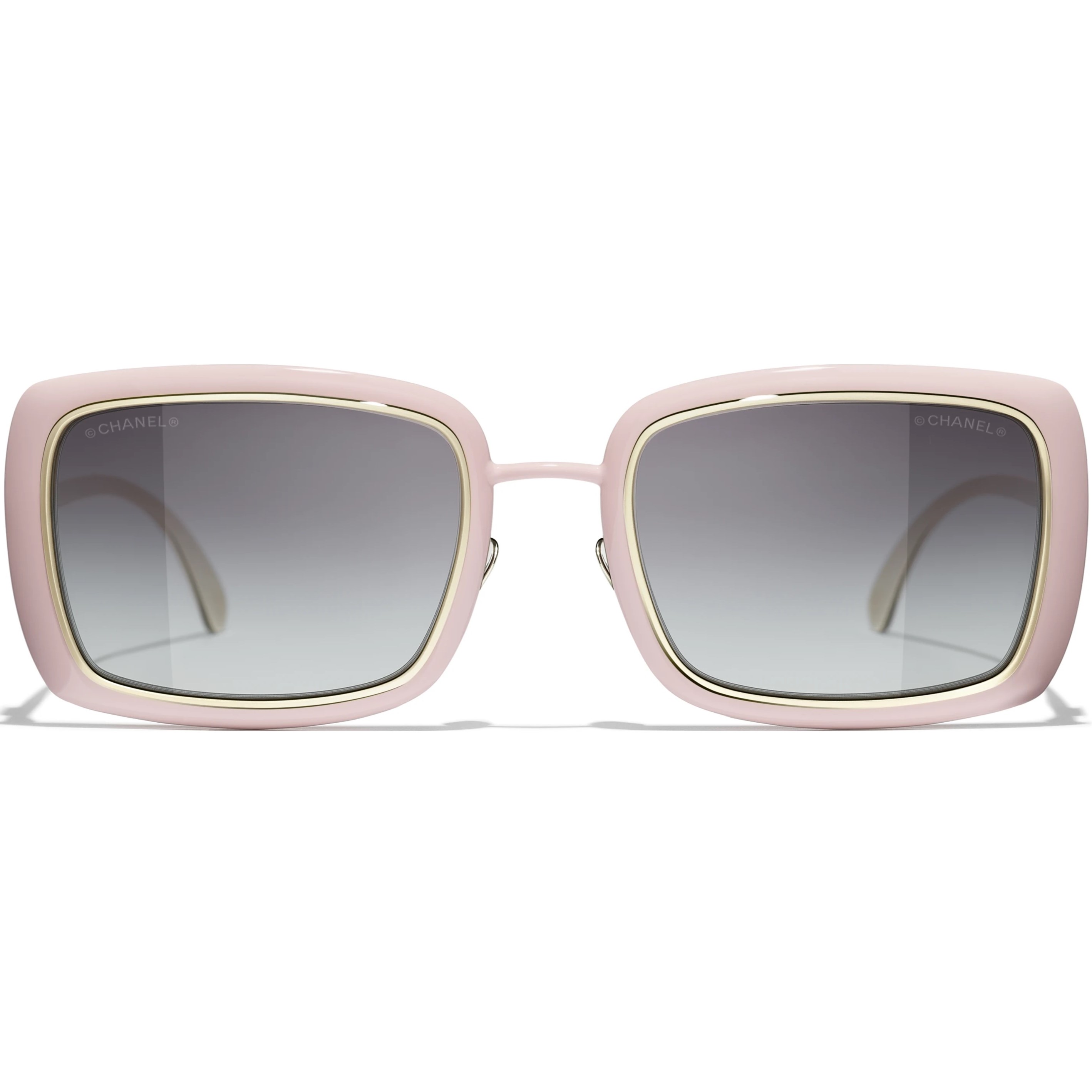 Kính mát Chanel Rectangle Sunglasses Metal Pale Pink 9576B 4