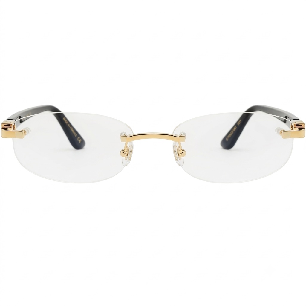 Kính Mắt Cận Cartier Gold Black Transparent CT0318O 001 2