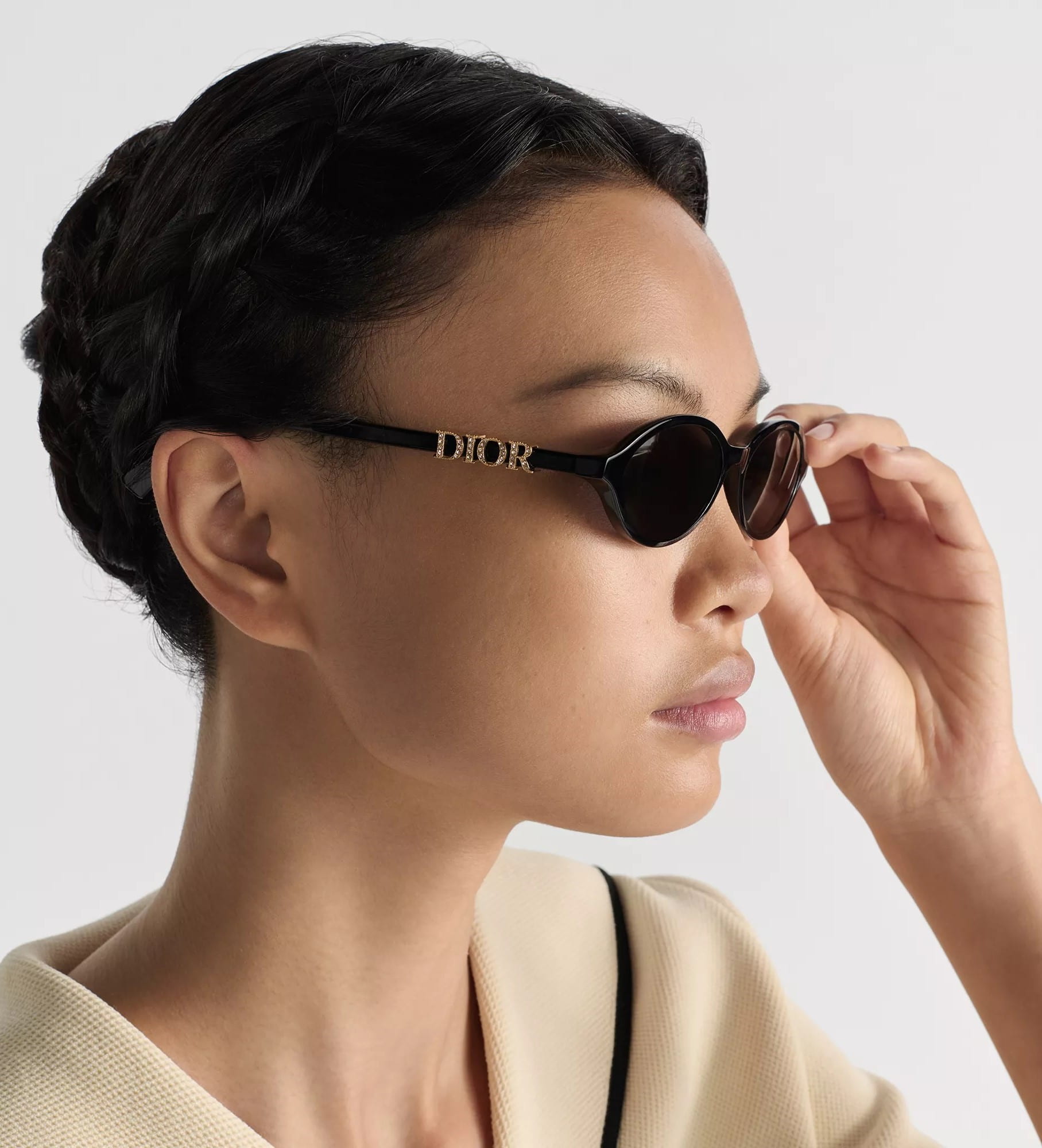 Kính mát DiorTreasure R1I Black Oval Sunglasses 2