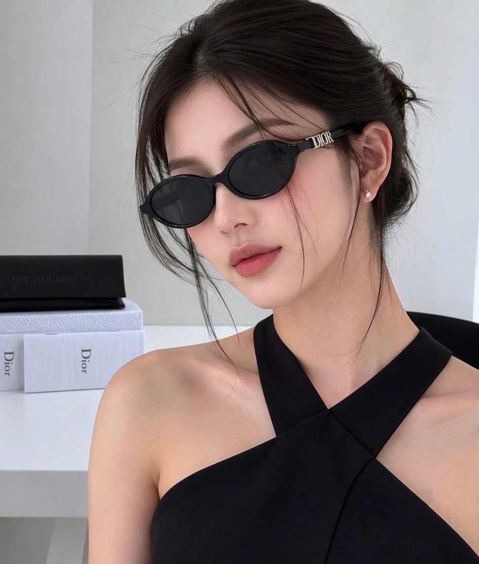 Kính mát DiorTreasure R1I Black Oval Sunglasses 6