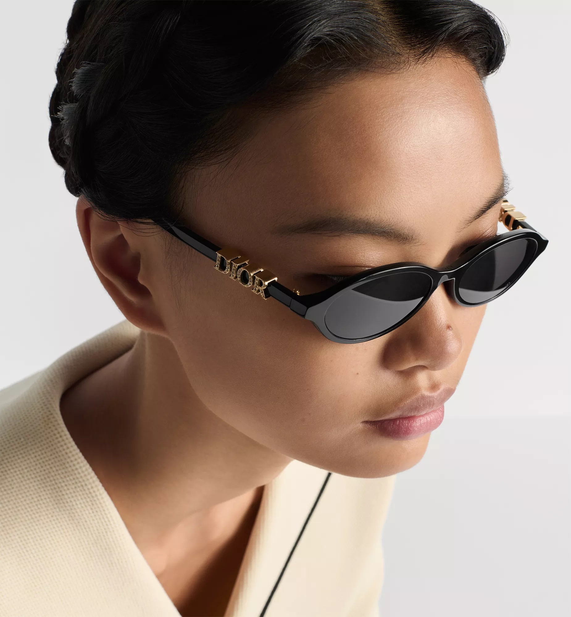 Kính mát DiorTreasure R1I Black Oval Sunglasses 8