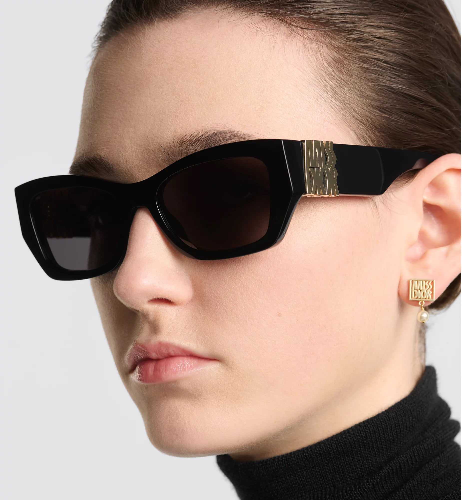 Kính Dior MissDior S1F Black Rectangular Sunglasses 3