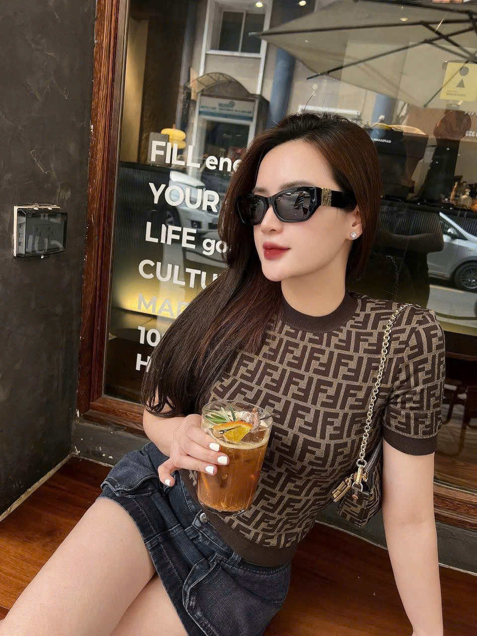 Kính Dior MissDior S1F Black Rectangular Sunglasses 7