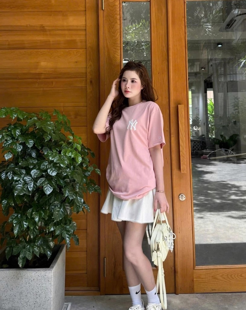 Áo thun New Era New York Yankees Flowers T-shirt Pink 7