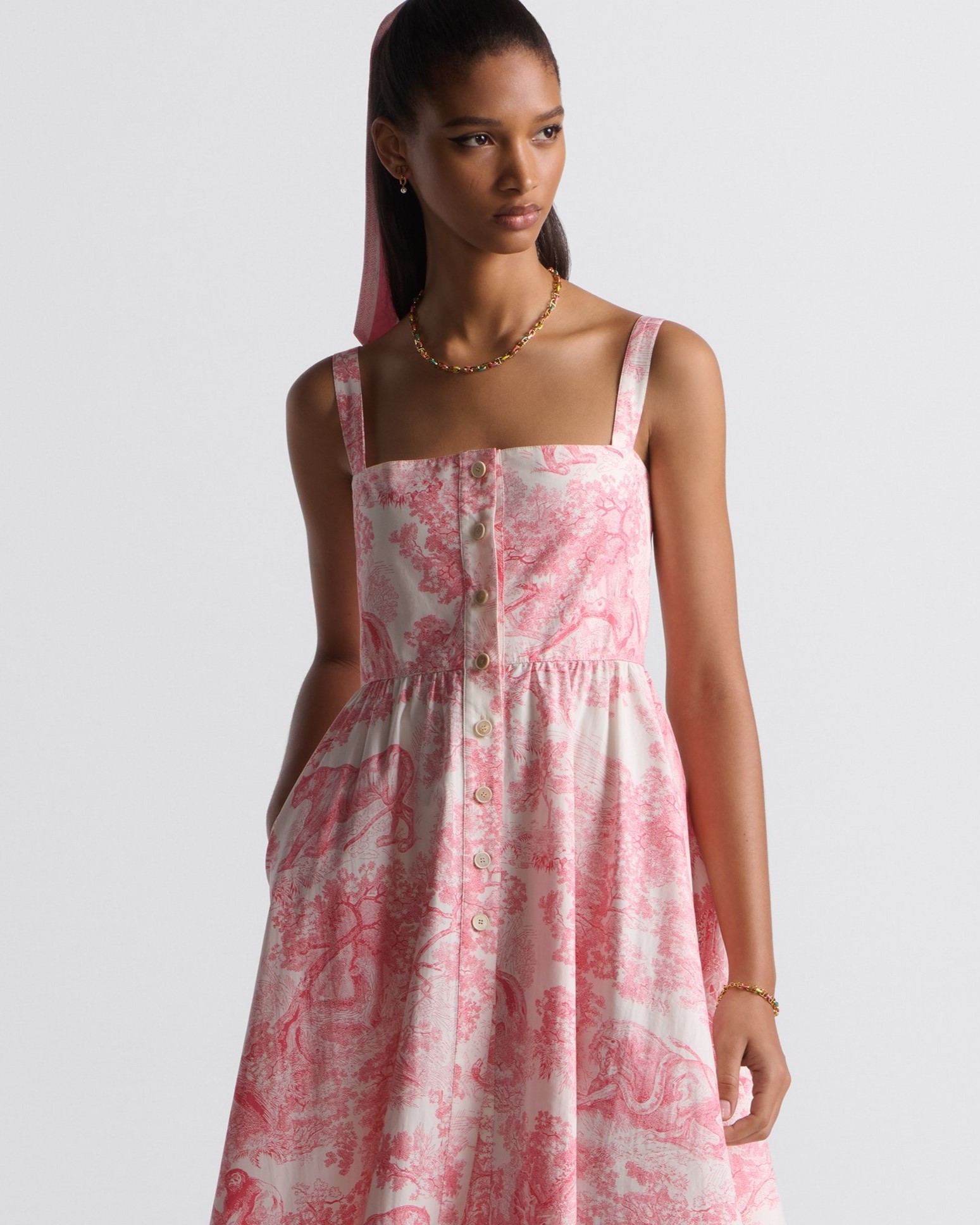 Váy đầm Dior Dioriviera Flared Mid-Length Dress 3
