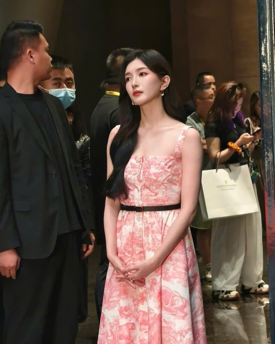 Vy m hng Dior Dioriviera Flared Mid-Length Dress