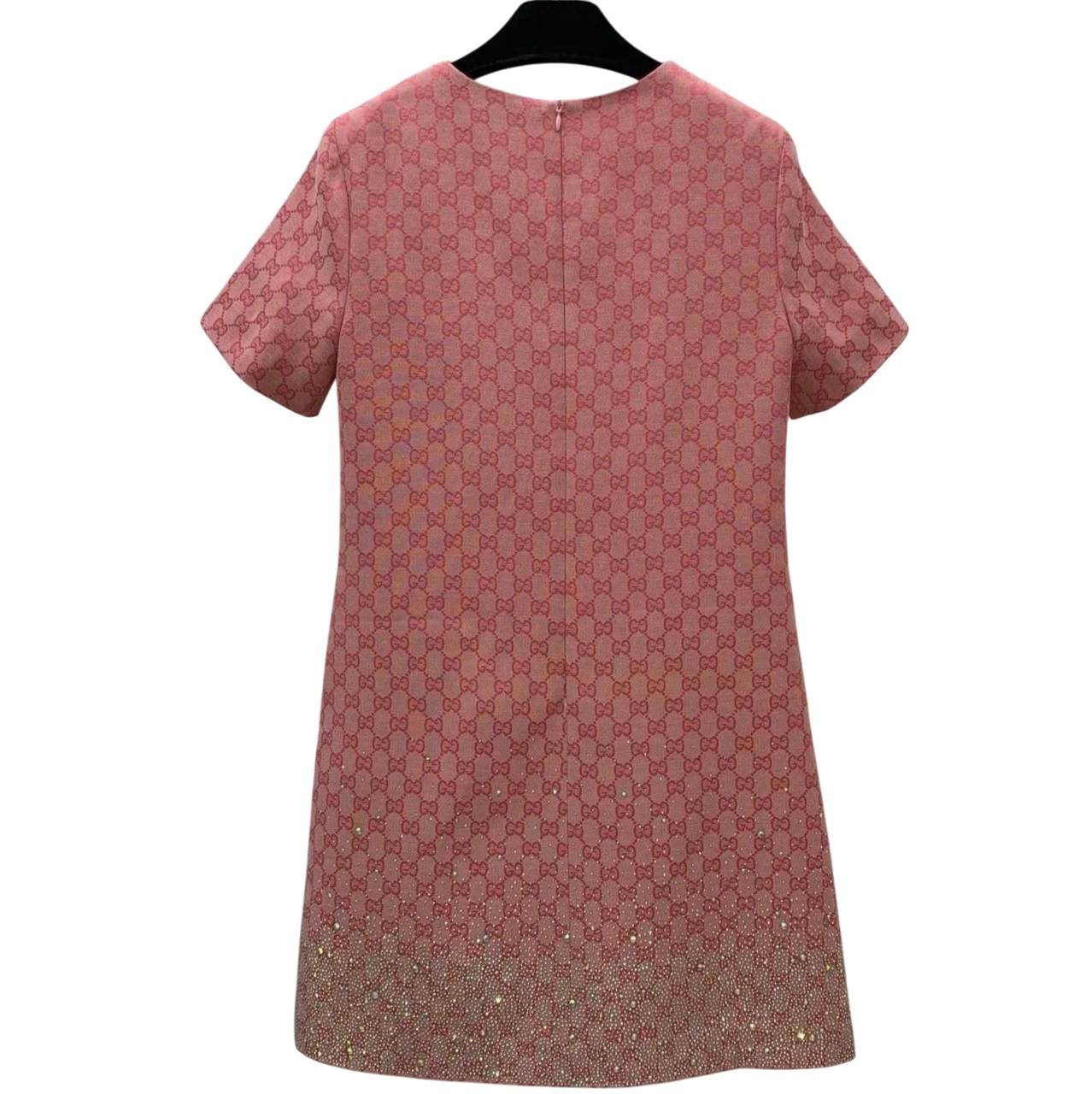 Áo đầm nữ Gucci màu hồng đ1inh đá 3