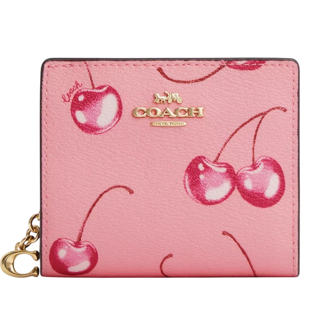 Ví Coach ngắn Snap Wallet With Cherry Print CR940 4