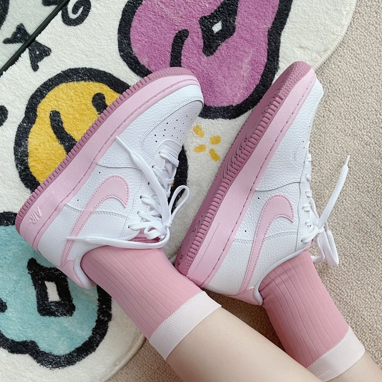 Giày Nike nữ Air Force 1 GS White Pink Foam CT3839-107 4