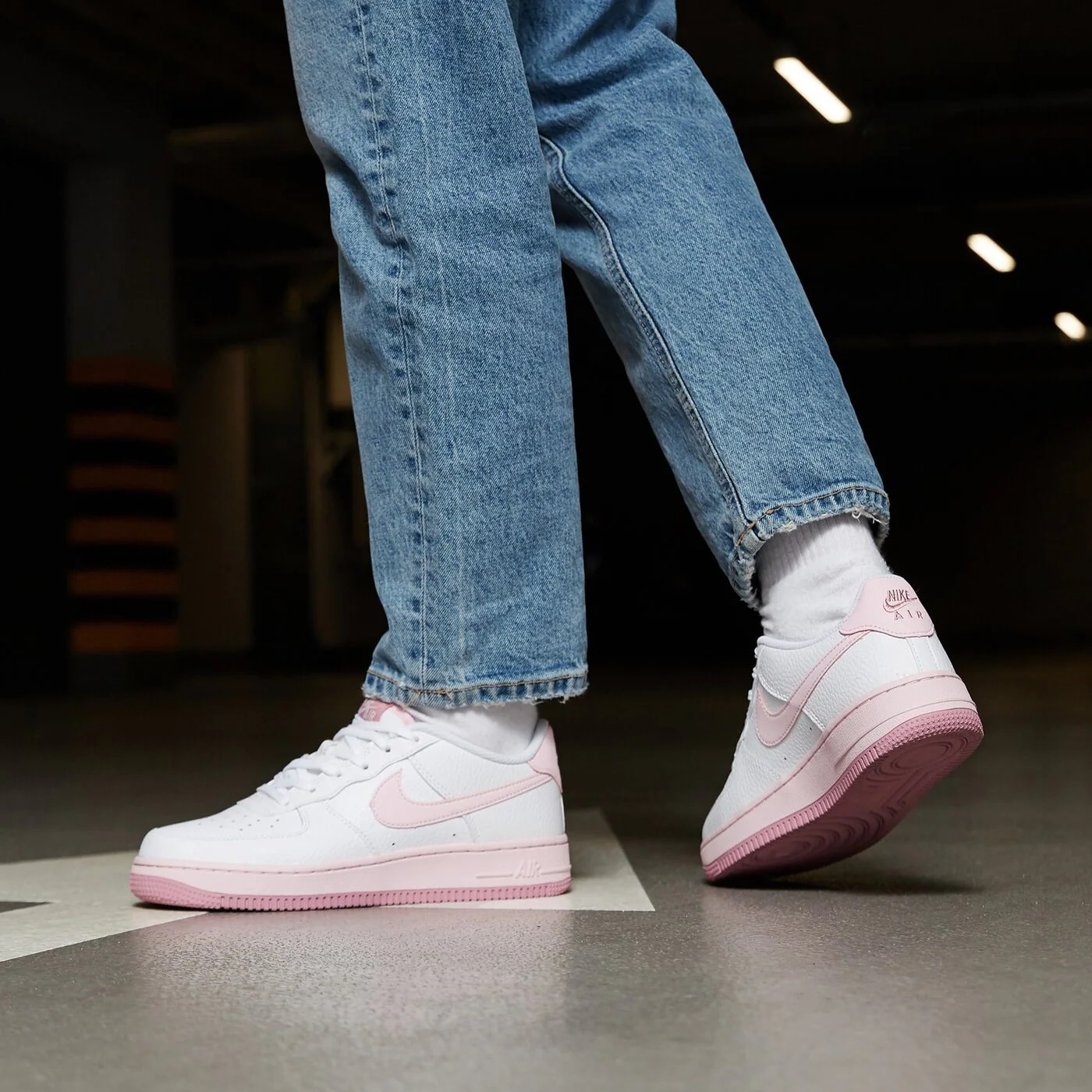 Giày Nike nữ Air Force 1 GS White Pink Foam CT3839-107 12