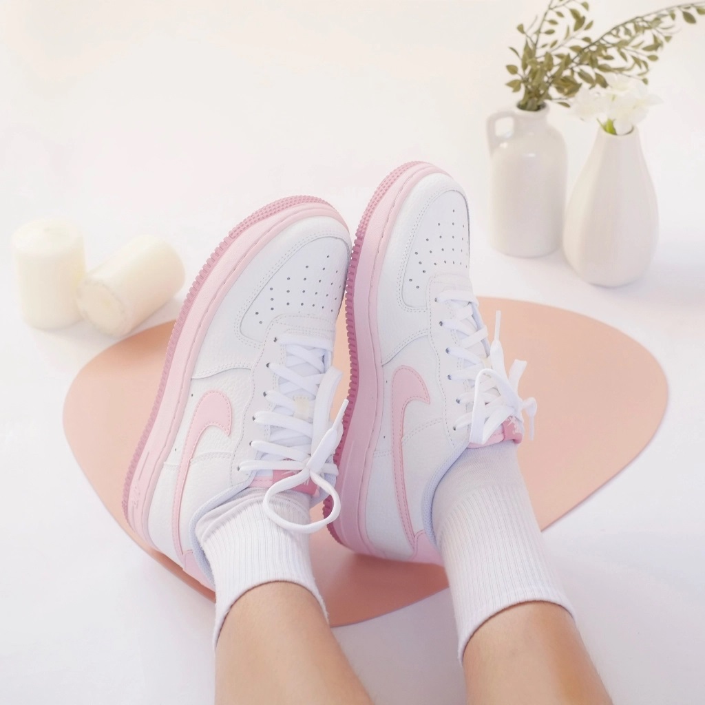 Giày Nike nữ Air Force 1 GS White Pink Foam CT3839-107 16