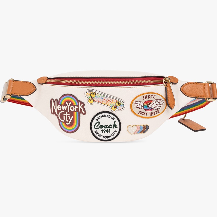 TÚI BAO TỬ COACH NEW YORK CITY CHARTER BELT BAG 7 WITH PATCHES 15