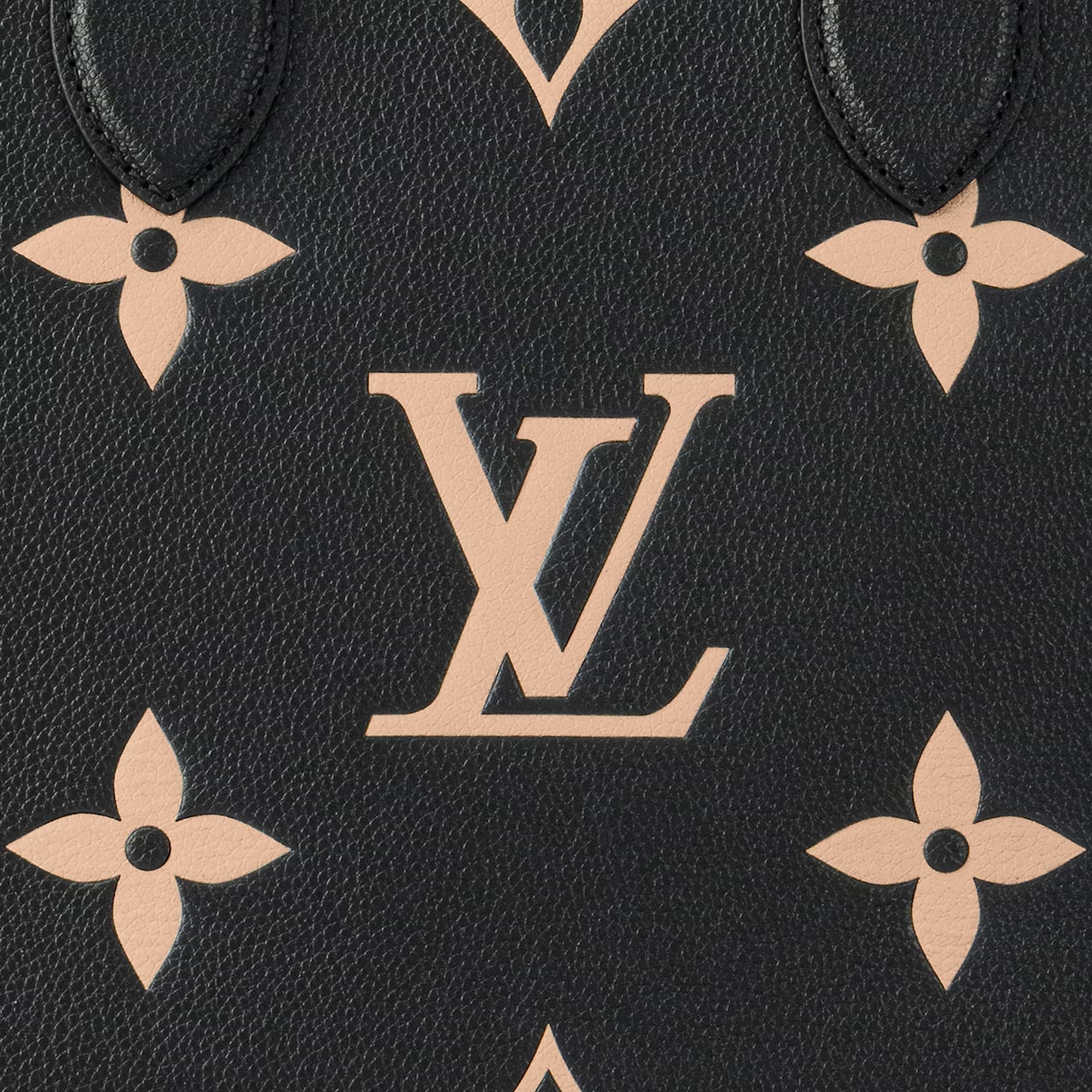 Túi Louis Vuitton Onthego MM Tote Bag Bicolor Monogram Empreinte Leather Black M45495 2