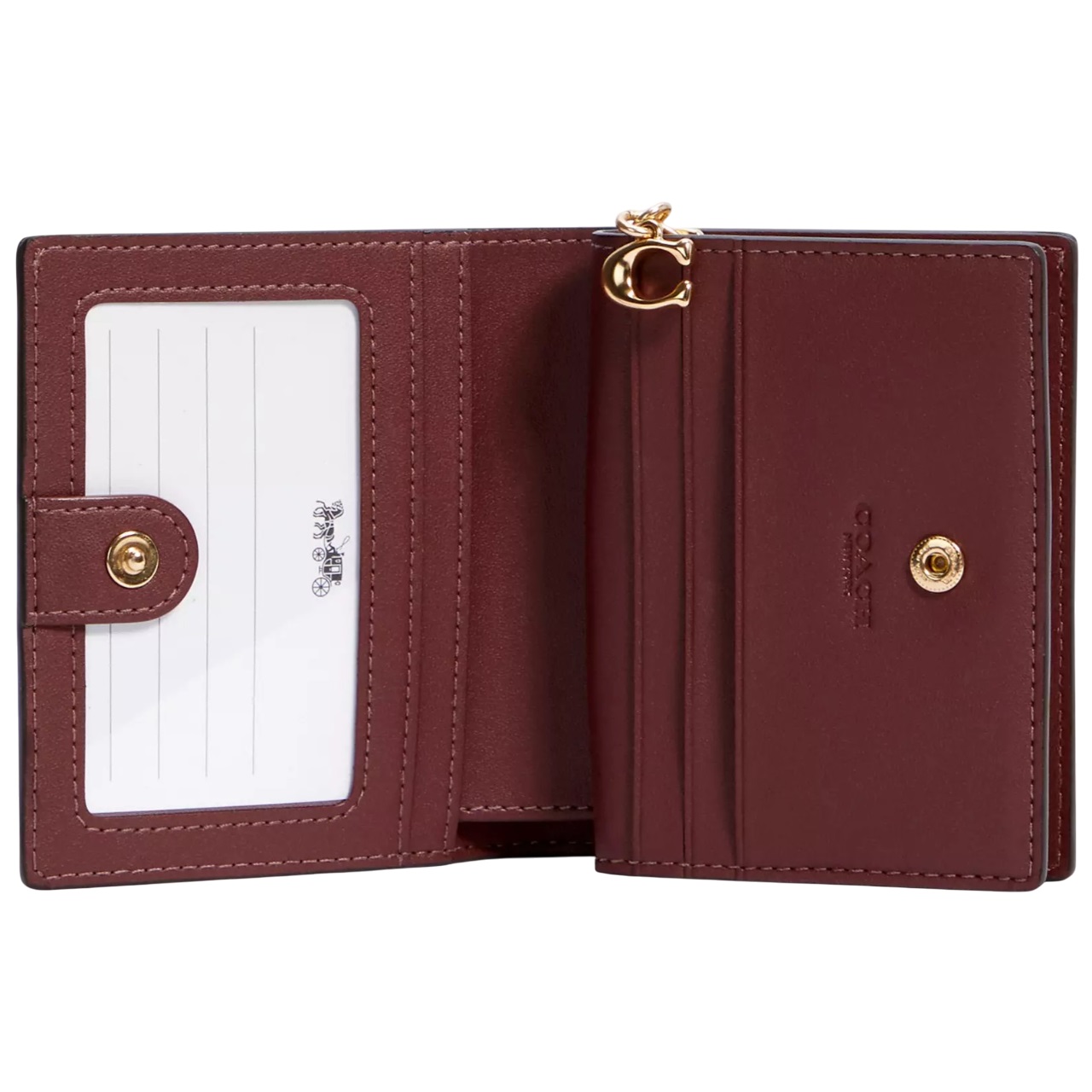Ví Coach ngắn Snap Wallet With Heart Floral Print C2868 1
