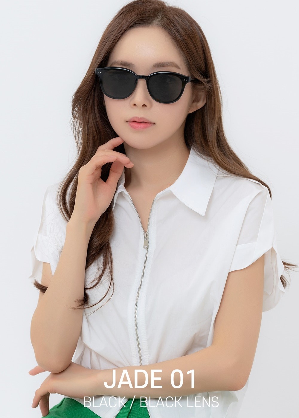 Mắt kính Gentle Monster Jade 01 Black Lenses Black Acetate Frame 9