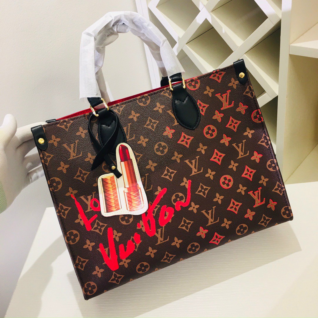 TÚI XÁCH NỮ LOUIS VUITTON LV TOTE ONTHEGO LIMITED EDITION FALL IN LOVE MONOGRAM CANVAS MM 2