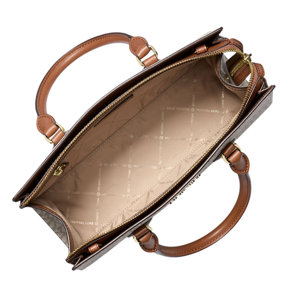 Túi MK nữ Michael Kors Sheila Medium Logo Satchel Vanilla 35S3G6HS2B 1