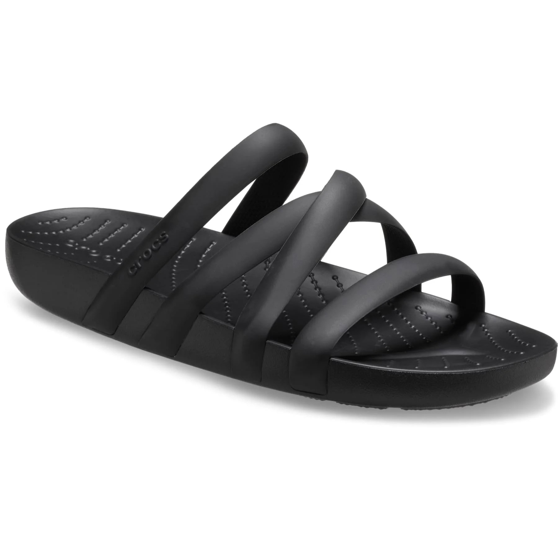 DÉP CROCS SPLASH STRAPPY SANDALS FULL SLIDE BLACK 2