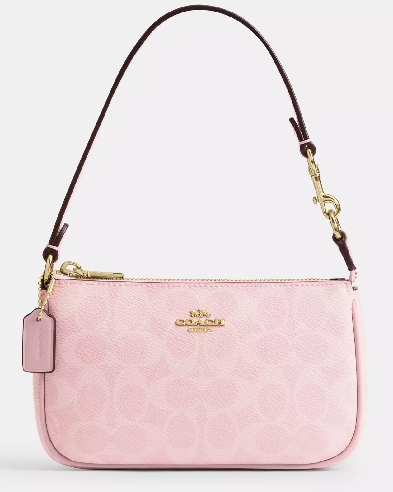 Túi Kẹp nách Coach Nolita 19 In Signature Canvas Powder Pink CW426 4