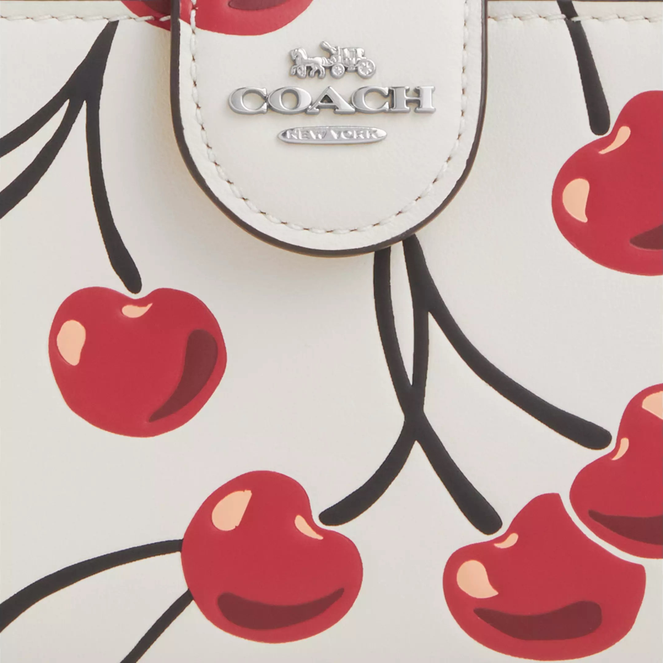 Ví Coach nữ Medium Corner Zip Wallet With Cherry Print CZ762 4