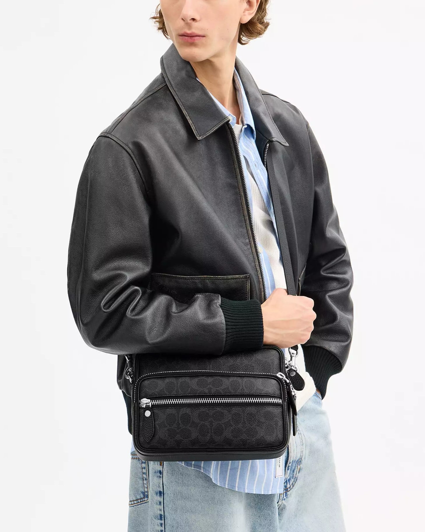 Túi Coach Dakota Crossbody Bag In Signature Canvas Black CDS85 6