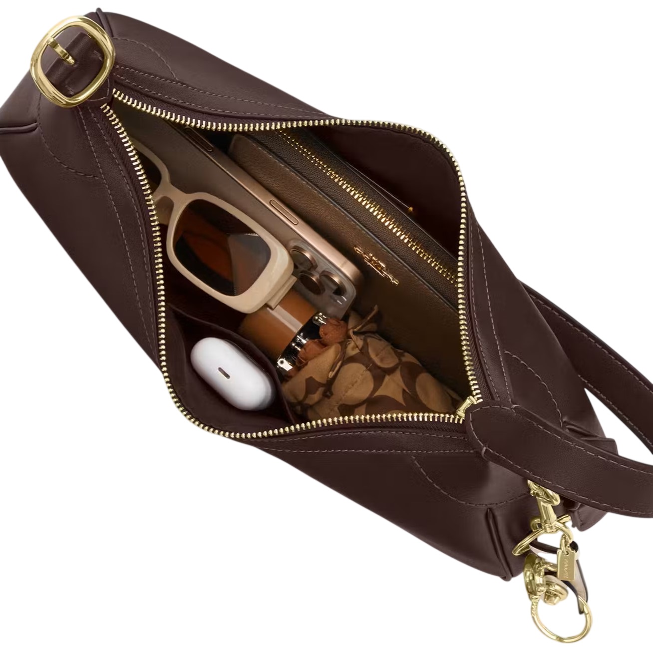 Túi đeo vai Coach Ella Small Shoulder Bag Espresso CDV35 7