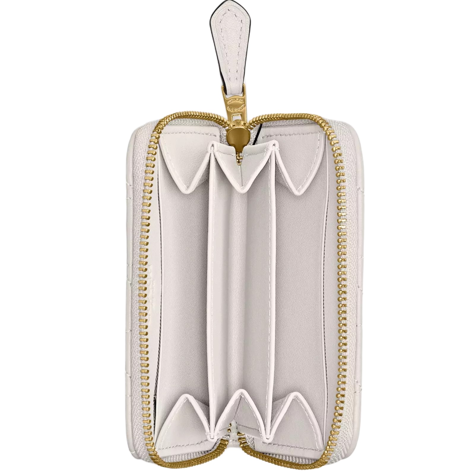 Ví Coach ngắn gập Essential Small Zip Around Card Case With Pillow Quilting Brass Chalk CM505 2