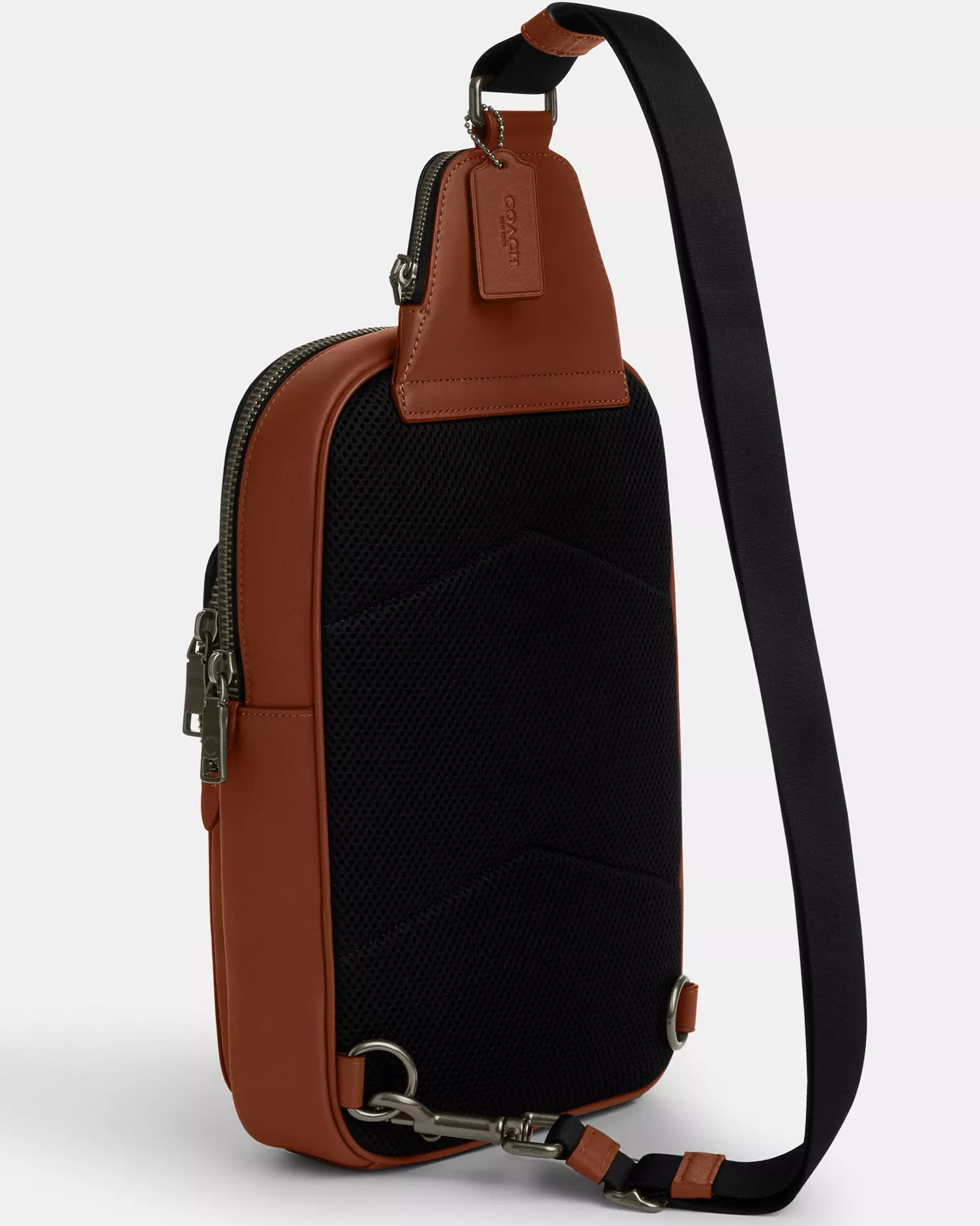 TÚI ĐEO CHÉO COACH ETHAN PACK GUNMETAL SADDLE CO911 1