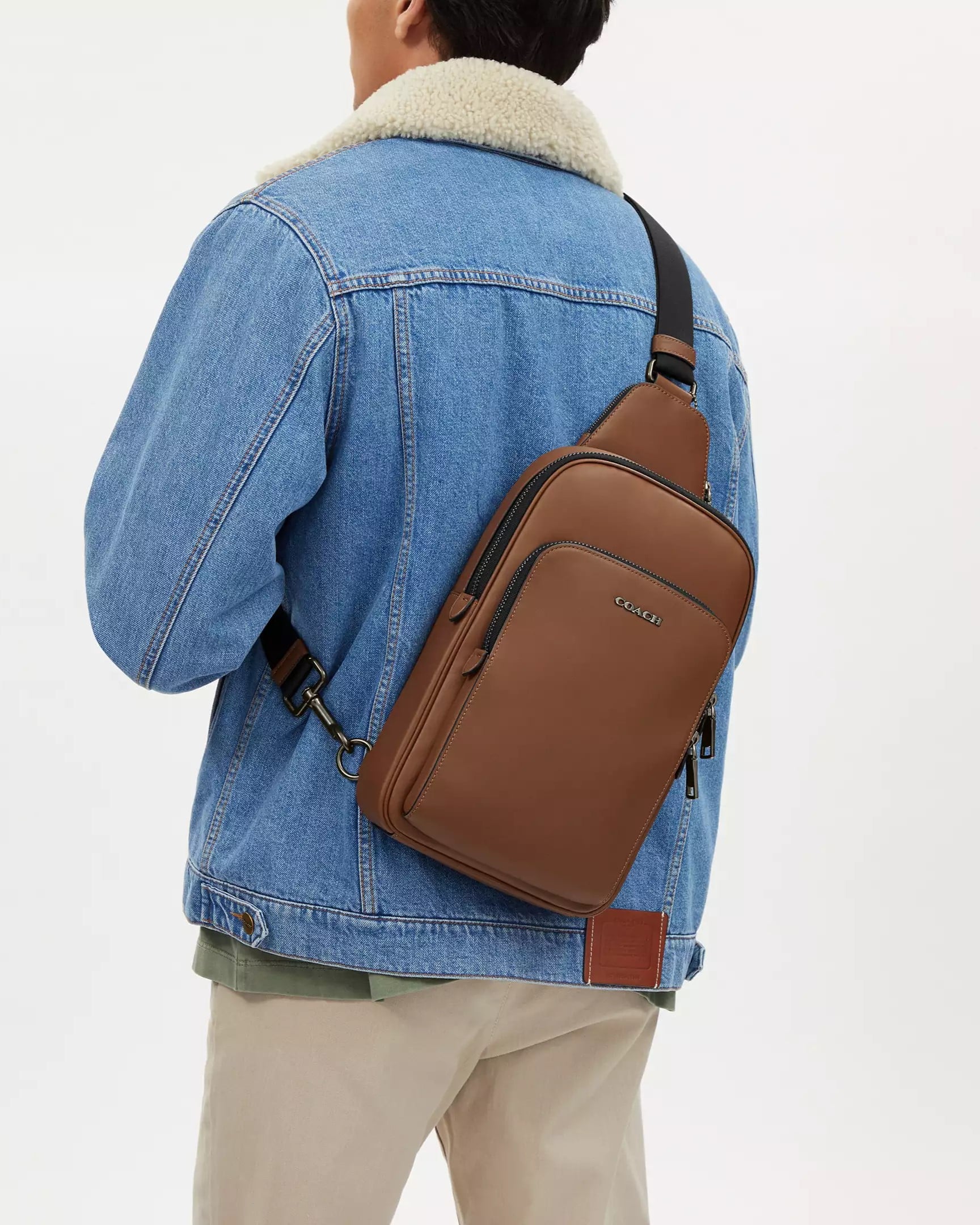 TÚI ĐEO CHÉO COACH ETHAN PACK GUNMETAL SADDLE CO911 5