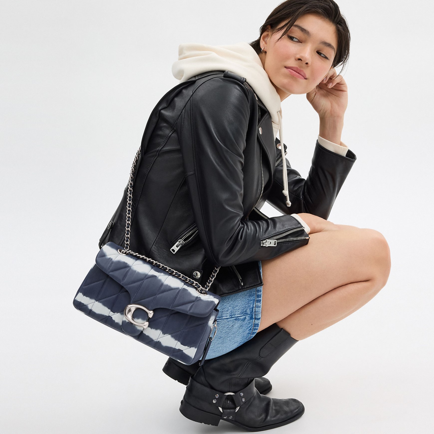 TÚI XÁCH NỮ COACH TABBY SHOULDER BAG 26 WITH QUILTING AND TIE DYE CU083 8