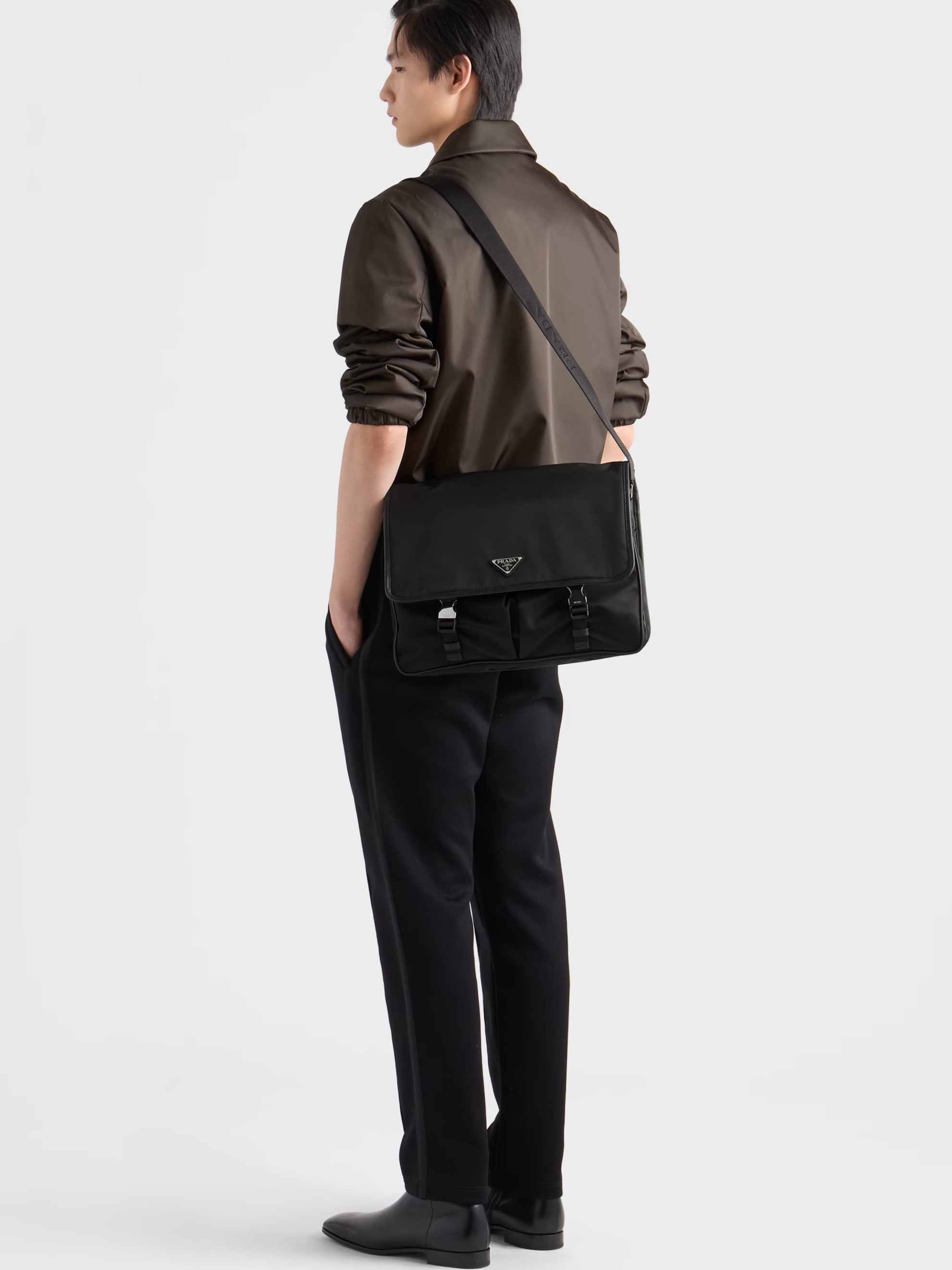 Túi đeo chéo Prada Re-Nylon and Saffiano Leather Shoulder Bag 10