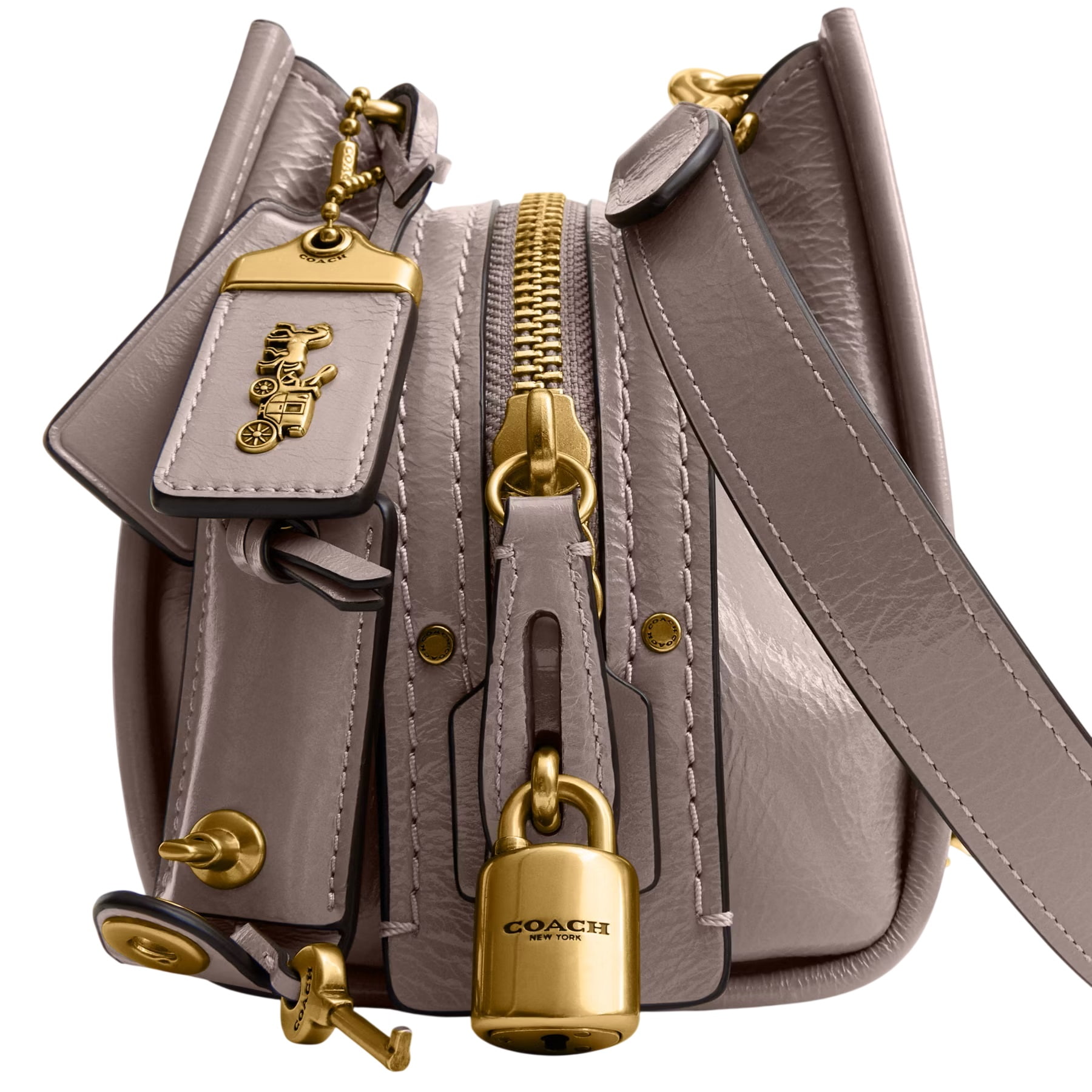 Túi xách nữ Coach Rogue Bag 34 Glazed Leather Ash CCX20 2