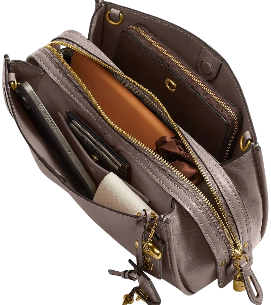 Túi xách nữ Coach Rogue Bag 34 Glazed Leather Ash CCX20 4