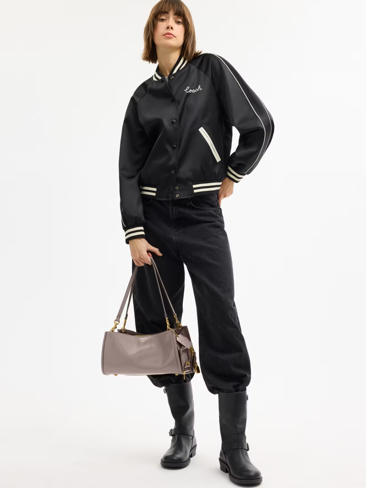Túi xách nữ Coach Rogue Bag 34 Glazed Leather Ash CCX20 7