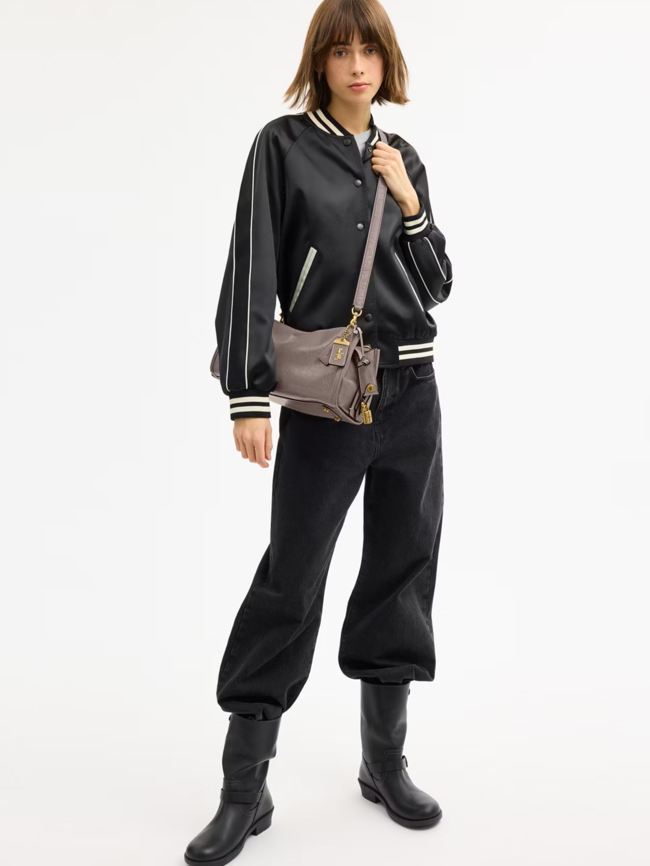 Túi xách nữ Coach Rogue Bag 34 Glazed Leather Ash CCX20 8