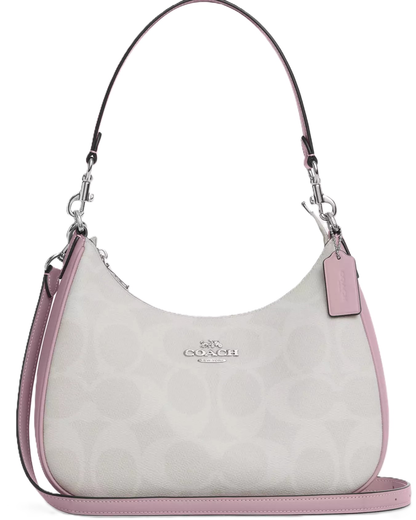 Túi đeo vai Coach Teri Hobo Bag In Signature Canvas Chalk Carnation CAL52 4