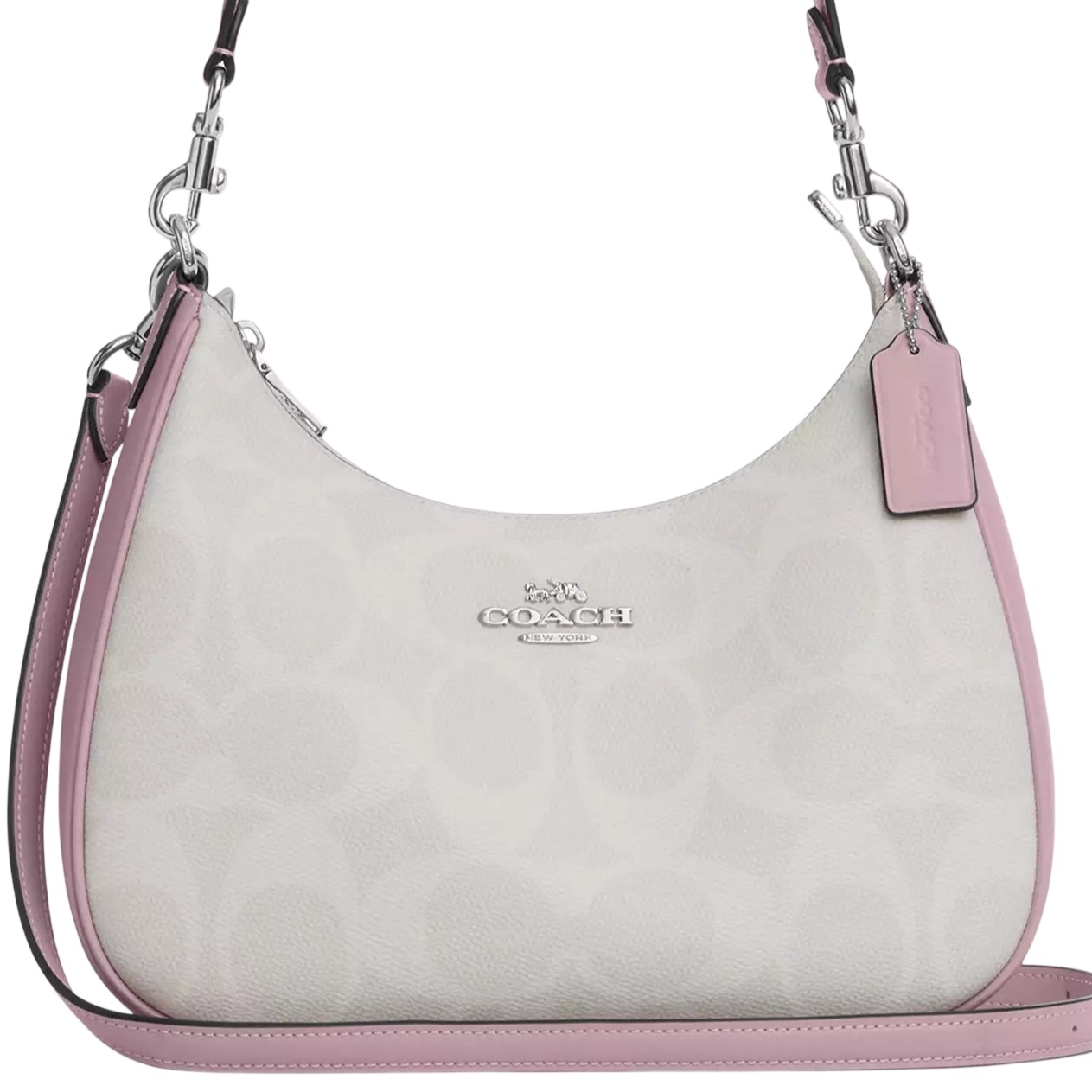 Túi đeo vai Coach Teri Hobo Bag In Signature Canvas Chalk Carnation CAL52 7