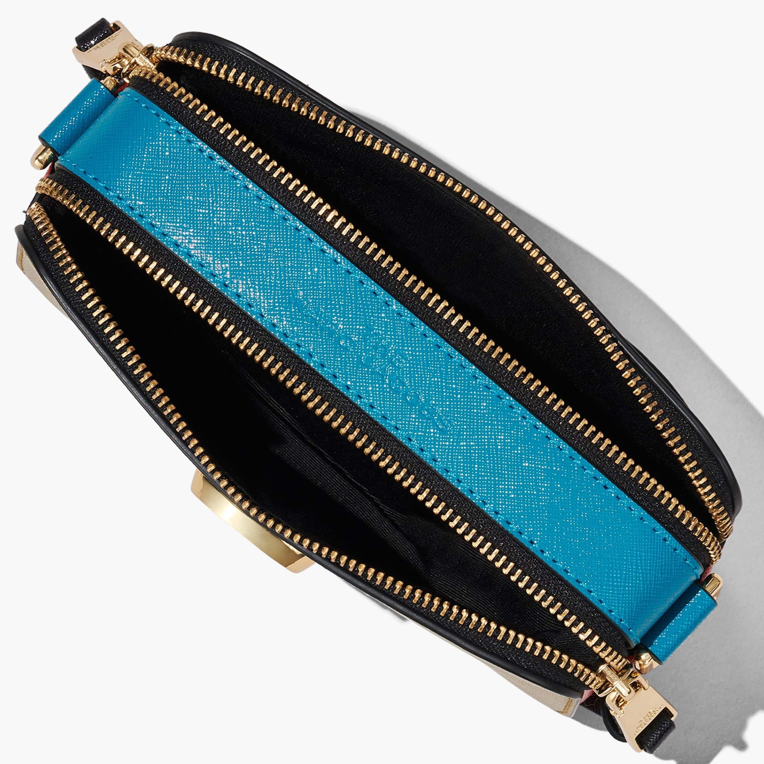 Túi xách nữ Marc Jacobs màu xanh The Colorblock Snapshot Camera Bag Ecru Olive Multi 3