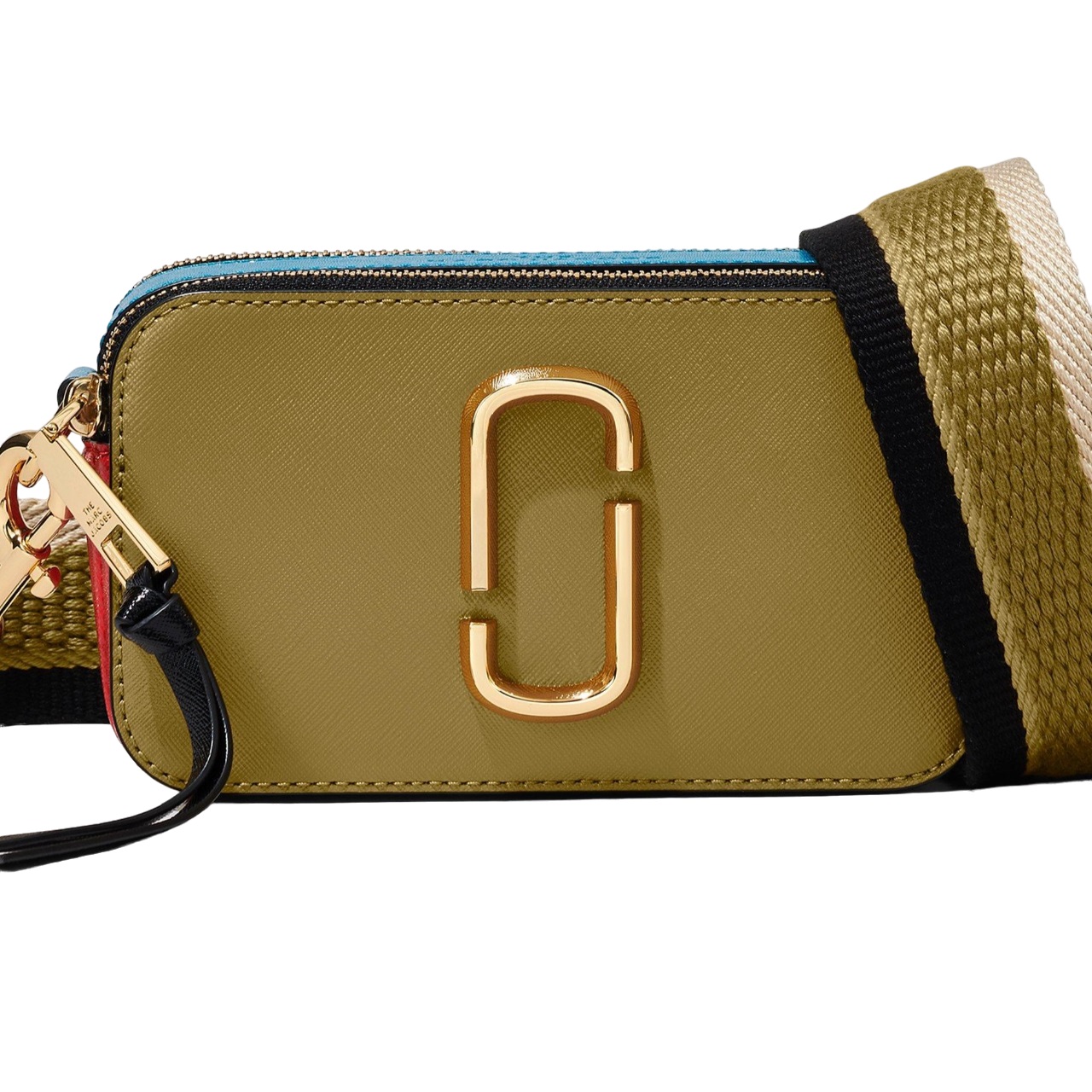 Túi xách nữ Marc Jacobs màu xanh The Colorblock Snapshot Camera Bag Ecru Olive Multi 6
