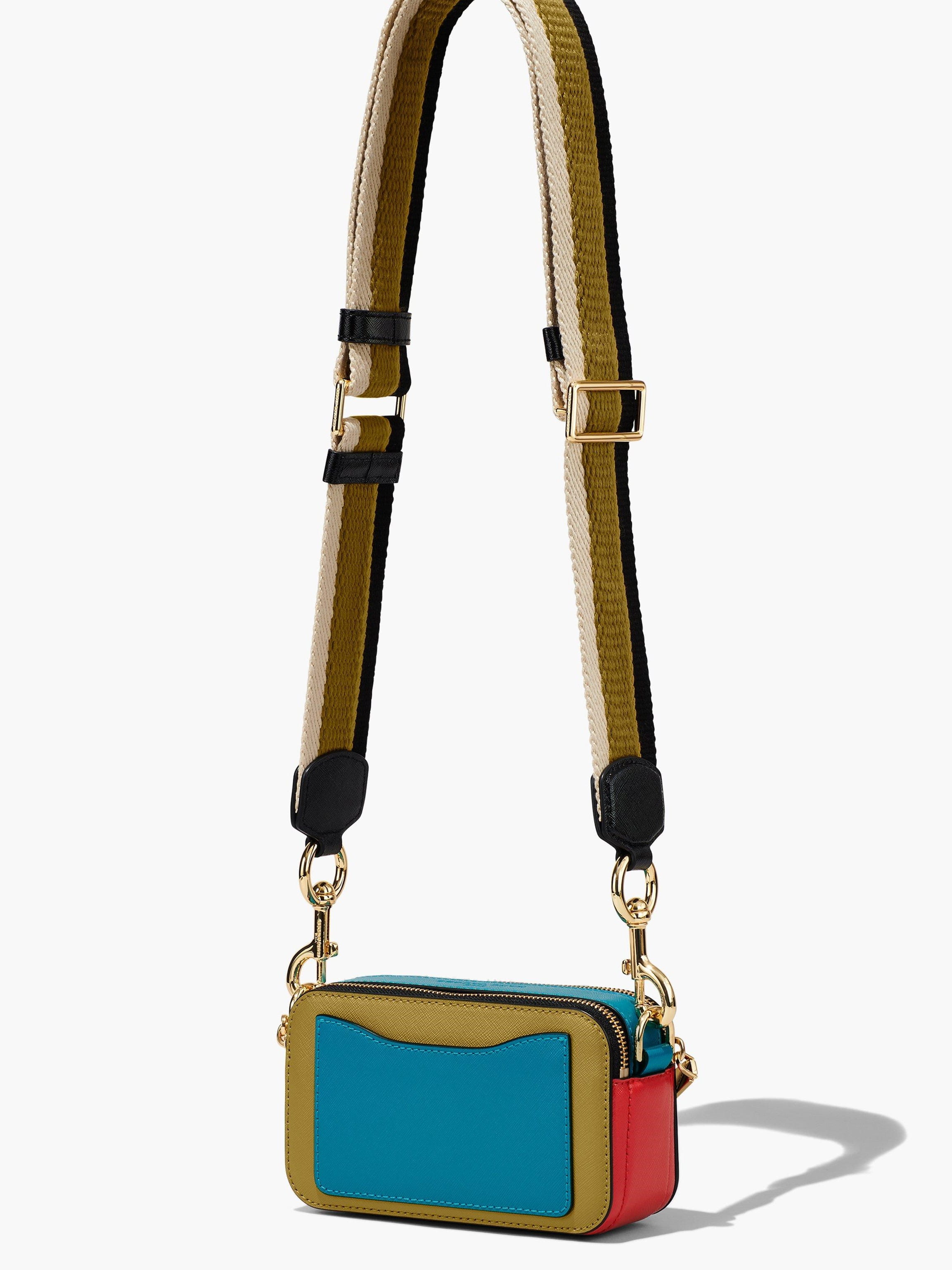 Túi xách nữ Marc Jacobs màu xanh The Colorblock Snapshot Camera Bag Ecru Olive Multi 7