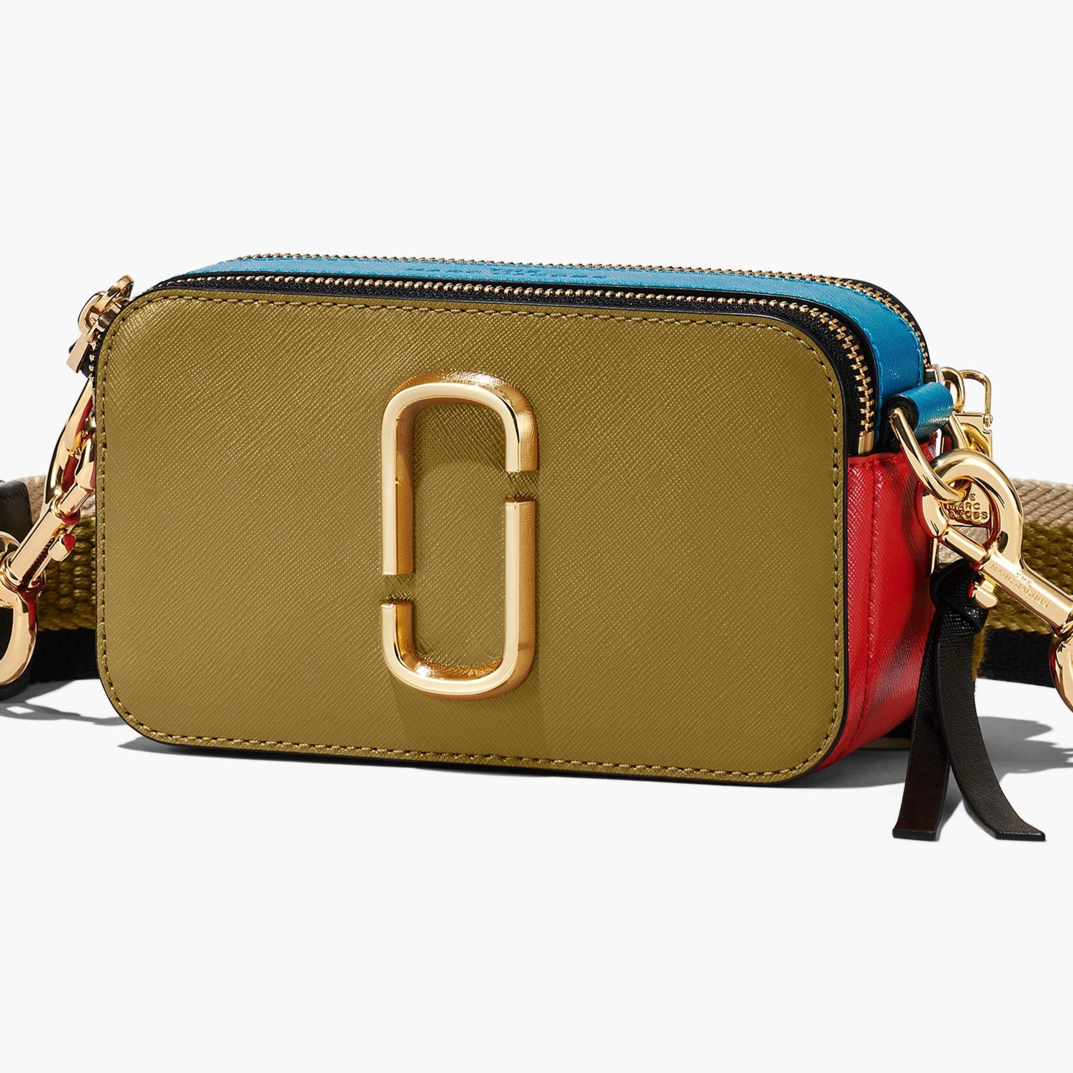 Túi xách nữ Marc Jacobs màu xanh The Colorblock Snapshot Camera Bag Ecru Olive Multi 8