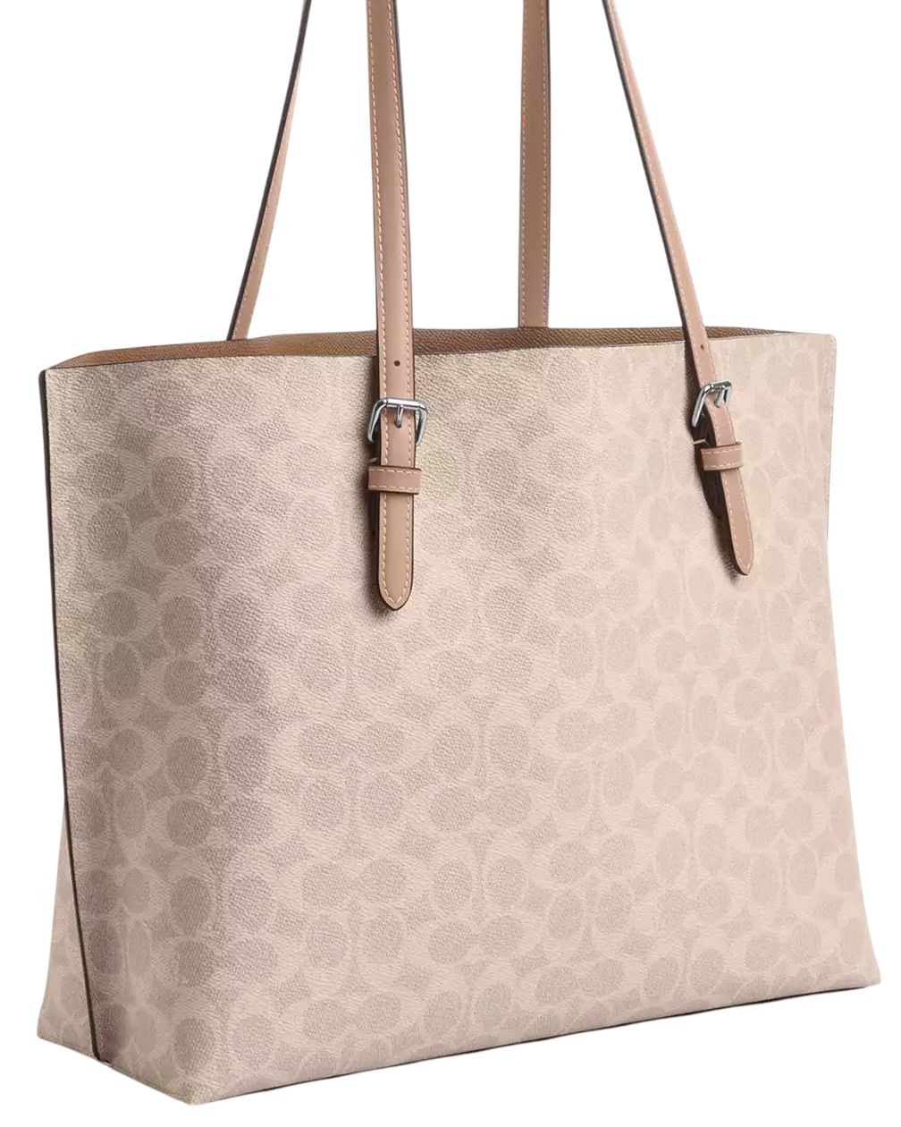 Túi Coach nữ Mollie Tote Bag In Signature Canvas Silver Sand CV967 6