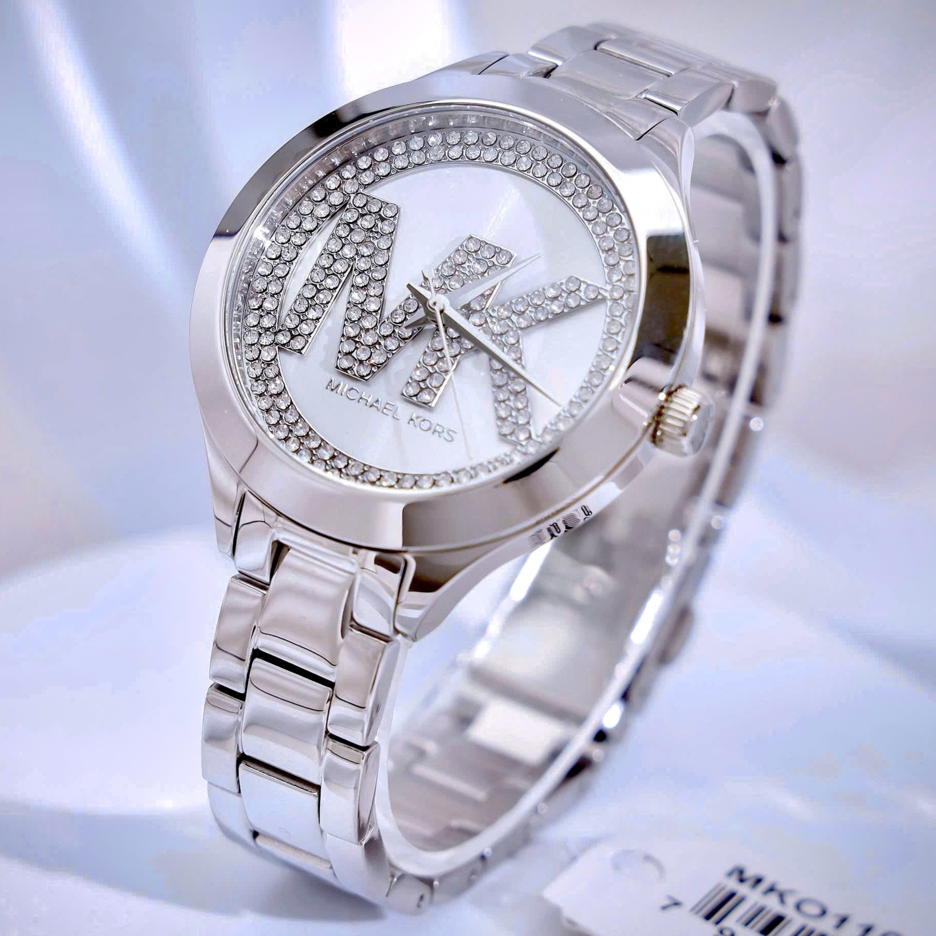 Đồng hồ nữ MK Michael Kors Aspyn Watch In Your Paved Silver Tone MKO1108 6