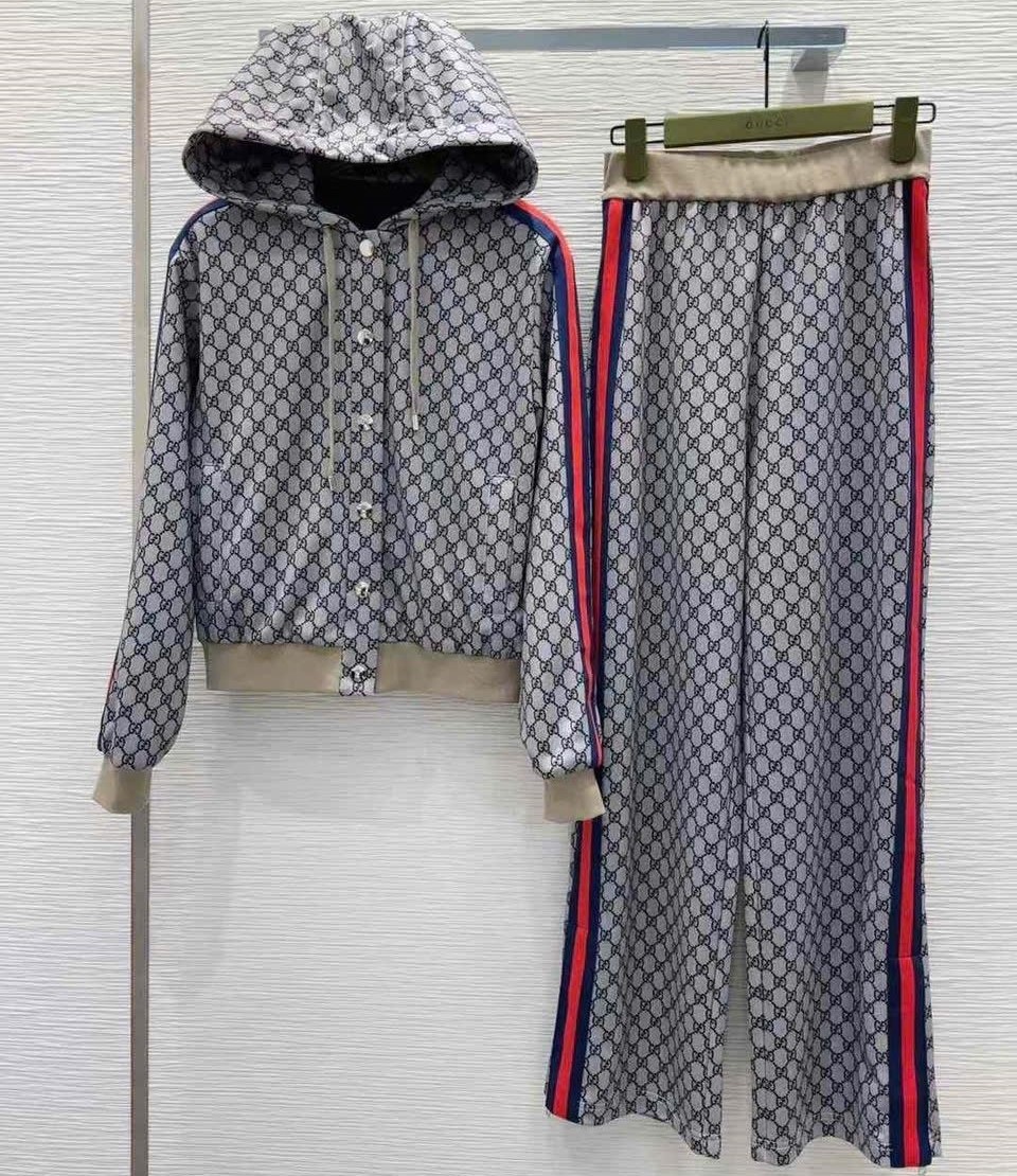 Set áo nón quần dài xám Gucci 1
