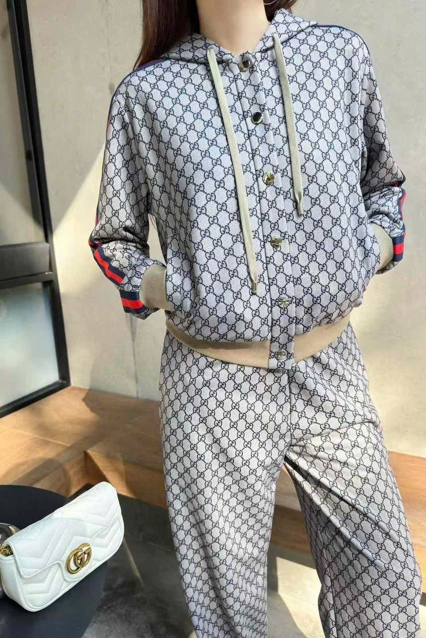 Set áo nón quần dài xám Gucci 6