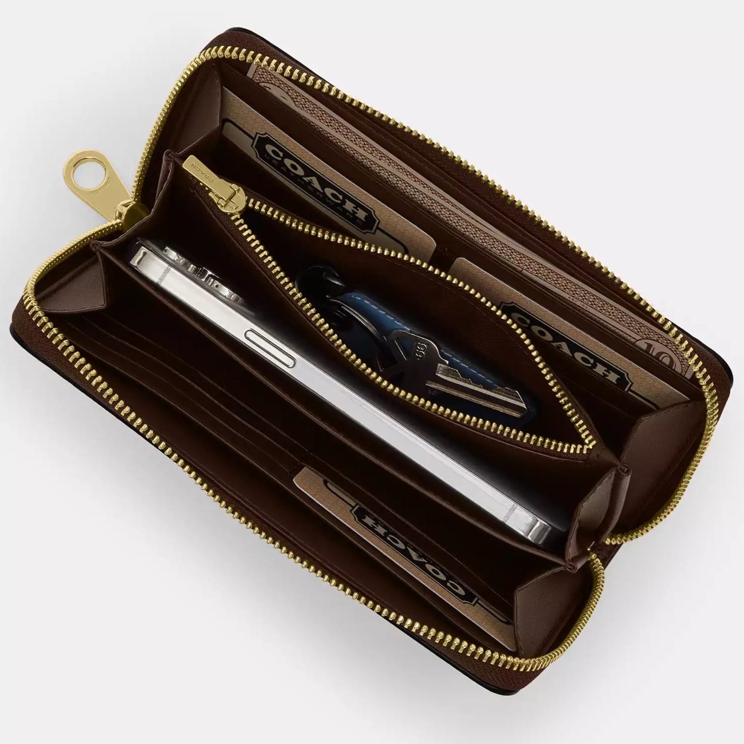Ví dài Coach Long Zip Around Wallet With Star Print Black Multi CW479 2
