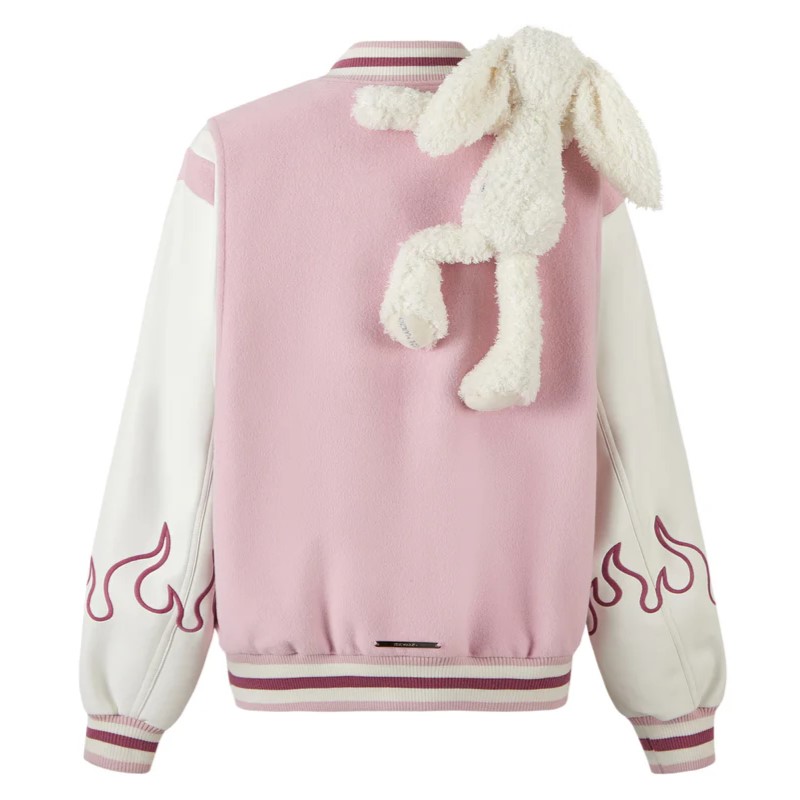Áo khoác gấu 13DE Marzo Flame Baseball Jacket 3