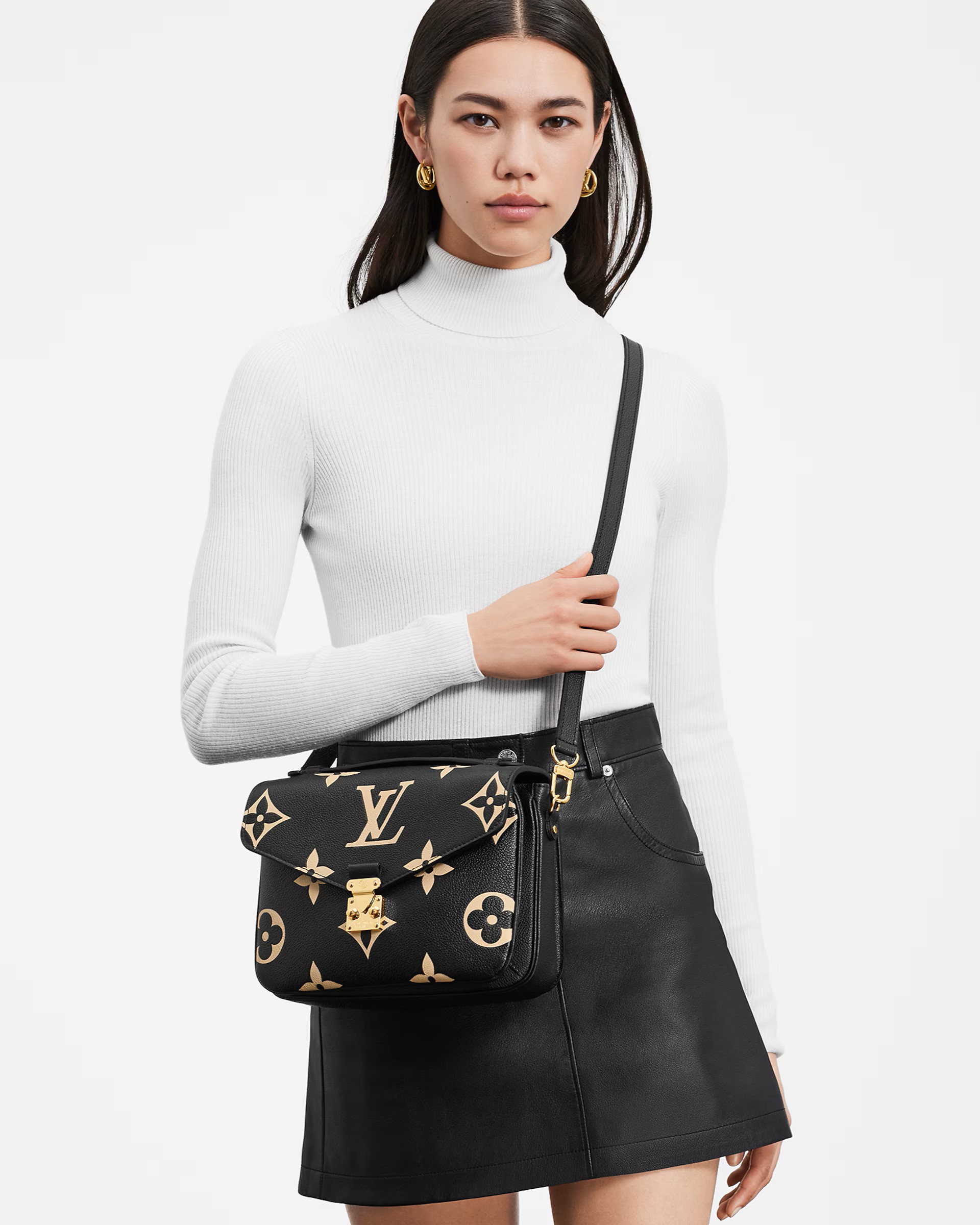 Túi Louis Vuitton Pochette Métis Bicolor Monogram Empreinte Black M45773 6